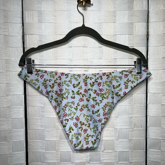 J. Crew Womens Curved Waist Cheeky Bikini Bottoms In Cloud Meadow Floral Size M - Picture 12 of 15